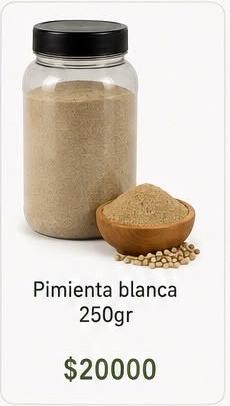 Pimienta blanca 250gr