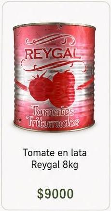 Tomate en lata Reygal 8kg
